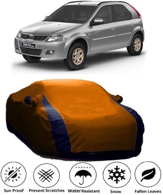 Furious3D Car Cover For Mahindra Verito Vibe (With Mirror Pockets)(Orange, Blue)