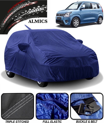 ALMICS Car Cover For Maruti Suzuki Wagon R CNG LXI (With Mirror Pockets)(Blue)