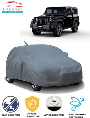FUZICON Car Cover For Mahindra Thar (With Mirror Pockets)(Grey)