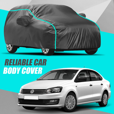 R Rayvin Star Car Cover For Volkswagen Vento (With Mirror Pockets)(Multicolor)