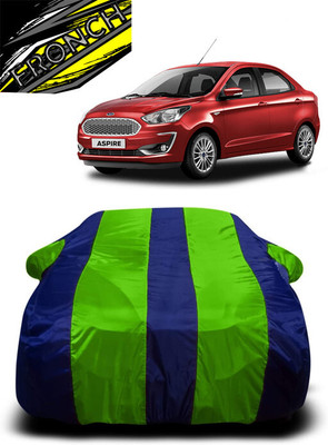 FRONCH Car Cover For Ford Figo Aspire 1.5 TDCi Ambiente ABS (With Mirror Pockets)(Green, Blue)