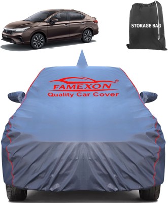 FAMEXON Car Cover For Honda City (With Mirror Pockets)(Grey)