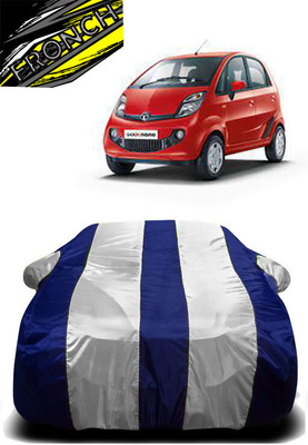 FRONCH Car Cover For Tata Nano CNG XM (With Mirror Pockets)(White, Blue)