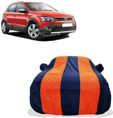 Tricway Car Cover For Volkswagen Cross Polo 1.2 MPI (With Mirror Pockets)(Orange)