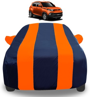 Auto Hub Car Cover For Mahindra KUV100 (With Mirror Pockets)(Orange)