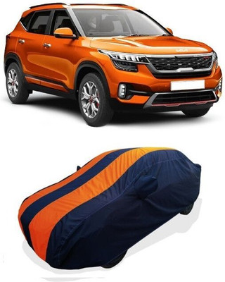 QLAX Car Cover For Maruti Seltos GTX Plus AT 1.4 (With Mirror Pockets)(Orange)