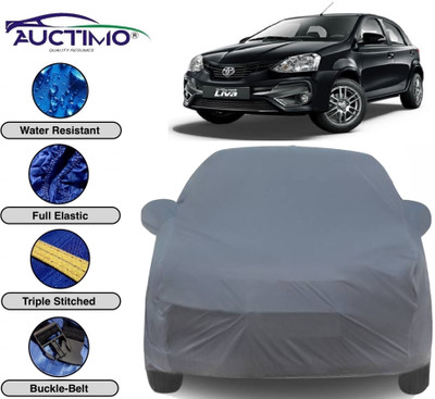 AUCTIMO Car Cover For Toyota Etios Liva (With Mirror Pockets)(Multicolor)