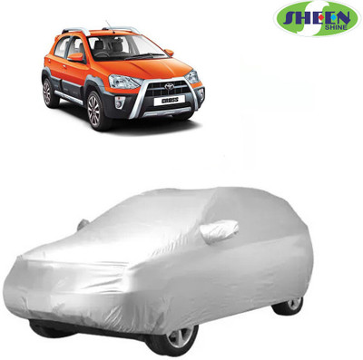Sheen Car Cover For Toyota Etios Cross (Without Mirror Pockets)(Silver)