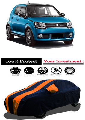 Amexride Car Cover For Maruti Suzuki Ignis 1.3 AMT Alpha (With Mirror Pockets)(Orange)