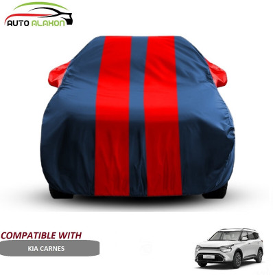 AUTO ALAXON Car Cover For Kia Carens (With Mirror Pockets)(Blue, Red)