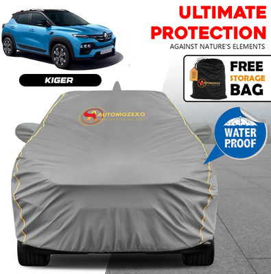 AUTOMOZEXO Car Cover For Renault Kiger (With Mirror Pockets)(Grey)