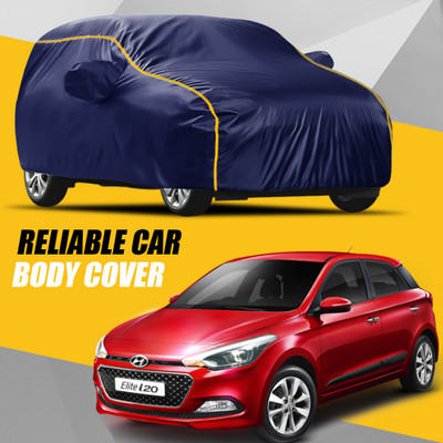 AXLOZ Car Cover For Hyundai Elite i20 (With Mirror Pockets)(Multicolor)