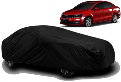Swarish Car Cover For Skoda Rapid (With Mirror Pockets)(Black)