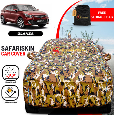 AUTOMOZEXO Car Cover For Toyota Glanza (With Mirror Pockets)(Multicolor)