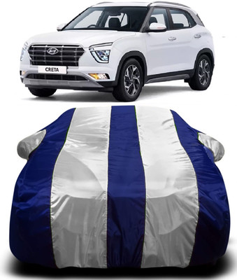 AXLOZ Car Cover For Hyundai Creta (With Mirror Pockets)(Multicolor)
