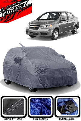 J S R Car Cover For Chevrolet Aveo Uva (With Mirror Pockets)(Grey)