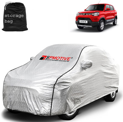 SPMOTIVE Car Cover For Maruti S-Presso (With Mirror Pockets)(Silver)