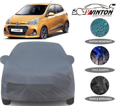 V VINTON Car Cover For Hyundai Grand i10 (With Mirror Pockets)(Grey)