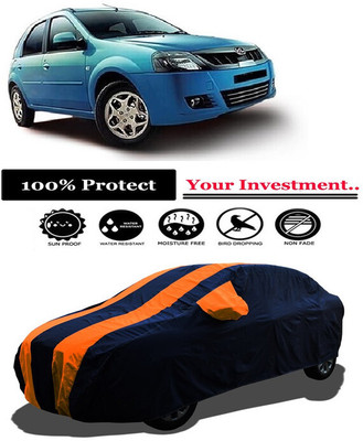 Amexride Car Cover For Mahindra Verito Vibe 1.5 dCi D4 (With Mirror Pockets)(Orange)