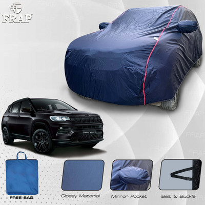 Frap Car Cover For Jeep Compass (With Mirror Pockets)(Blue, Red)