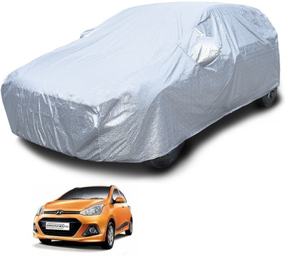 Euro Care Car Cover For Hyundai Grand i10 (With Mirror Pockets)(Silver)