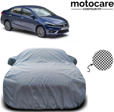 MOTOCARE Car Cover For Maruti Suzuki Ciaz (Without Mirror Pockets)(Black, White)
