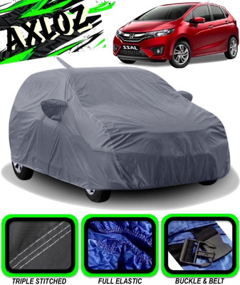 AXLOZ Car Cover For Honda Jazz (With Mirror Pockets)(Grey)
