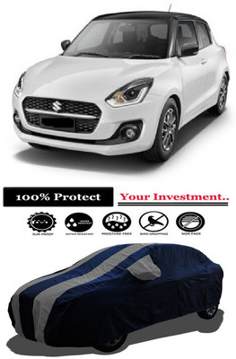 Amexride Car Cover For Maruti Suzuki Swift AMT ZXI Plus Petrol (With Mirror Pockets)(Grey)