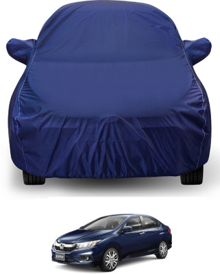 Auto Hub Car Cover For Honda New City (With Mirror Pockets)(Blue)