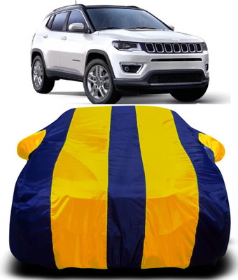 AXLOZ Car Cover For Jeep Compass (With Mirror Pockets)(White)
