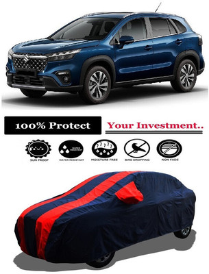 Amexride Car Cover For Maruti Suzuki S-Cross (With Mirror Pockets)(Red)
