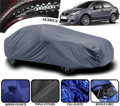 ALMICS Car Cover For Maruti Suzuki SX4 (With Mirror Pockets)(Grey)
