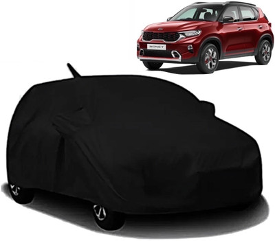Swarish Car Cover For Kia Sonet (With Mirror Pockets)(Black)
