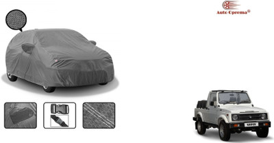 Auto Oprema Car Cover For Maruti Suzuki Gypsy King (With Mirror Pockets)(Grey, For 2016, 2017, 2018, 2019, 2020, 2021, 2022 Models)