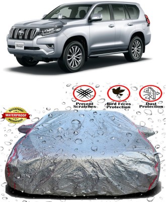 AutoTiger Car Cover For Toyota Land Cruiser Prado (With Mirror Pockets)(Silver)