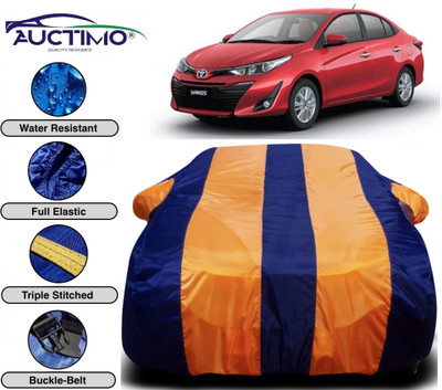AUCTIMO Car Cover For Toyota Yaris (With Mirror Pockets)(Multicolor)
