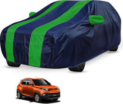 Auto Hub Car Cover For Mahindra KUV100 (Without Mirror Pockets)(Black, Green)