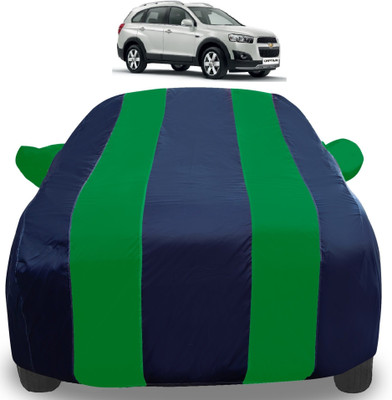 Auto Hub Car Cover For Chevrolet Captiva (With Mirror Pockets)(Green)