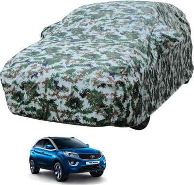 Auto Hub Car Cover For Tata Nexon (With Mirror Pockets)(Multicolor)