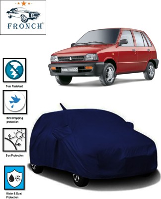 FRONCH Car Cover For Maruti Suzuki 800 AC BSII (With Mirror Pockets)(Blue)