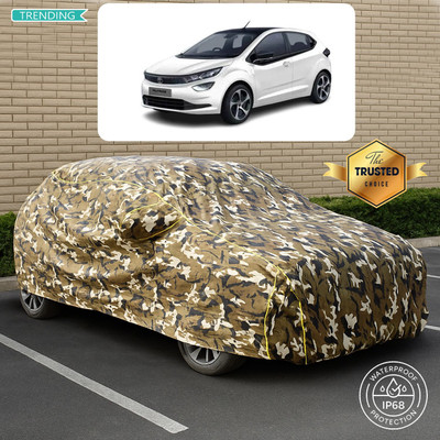 CODOKI Car Cover For Tata Altroz XZ Petrol (With Mirror Pockets)(Yellow, Multicolor)