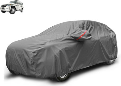 Auto Hub Car Cover For Mahindra Bolero (With Mirror Pockets)(Grey)