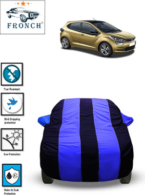 FRONCH Car Cover For Tata Altroz, Altroz EV, Altroz XE Petrol, Altroz XM Petrol, Altroz XZ Option Petrol (With Mirror Pockets)(Blue)