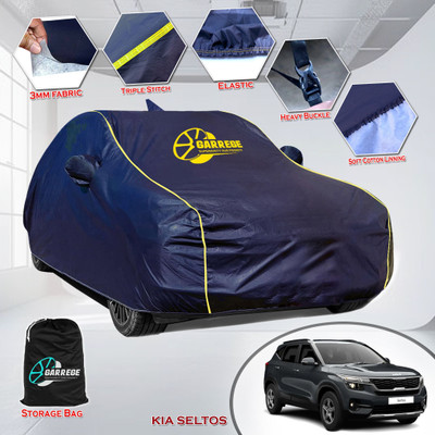 GARREGE Car Cover For Kia SELTOS (With Mirror Pockets)(Blue, For 2019, 2020, 2021, 2022, 2023, 2024, 2025 Models)