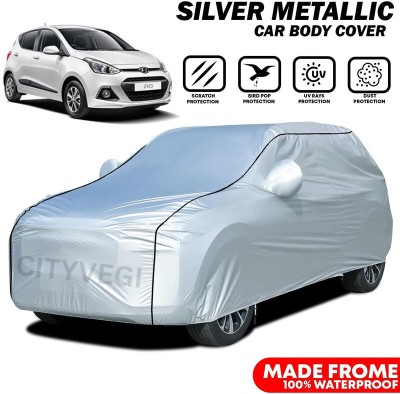 CITYVEGI Car Cover For Hyundai i10, i10 1.2L, i10 Magna 1.1L, i10 Sportz 1.1L, i10 Sportz 1.1L LPG (With Mirror Pockets)(Silver, Black, For 2010, 2011, 2012, 2013, 2014, 2015, 2016, 2017, 2018, 2019, 2020, 2021, 2022, 2023 Models)