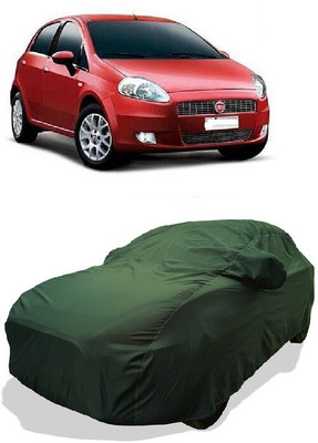 Coxtor Car Cover For Fiat Punto Grande 1.4 (With Mirror Pockets)(Green)