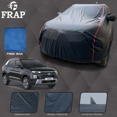 Frap Car Cover For Hyundai Creta, Creta 1.6 E, Creta 1.6 SX, Creta 2020 (With Mirror Pockets)(Black, Red, For 2024 Models)