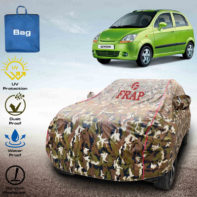 Frap Car Cover For Chevrolet Spark (With Mirror Pockets)(Multicolor, Red)