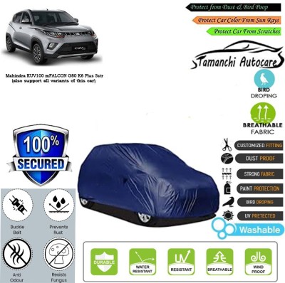 Tamanchi Autocare Car Cover For Mahindra KUV100 mFALCON G80 K6 Plus 5str(Blue)