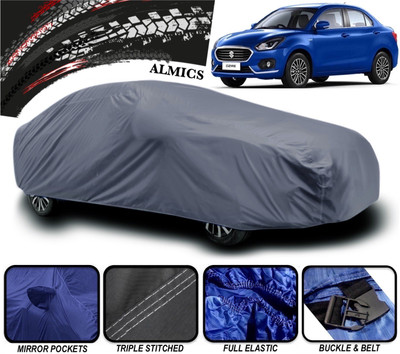 ALMICS Car Cover For Maruti Suzuki Swift Dzire (With Mirror Pockets)(Grey)